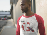 Far Q Buster "I ain't afraid of no hoax"- 3/4 Raglan