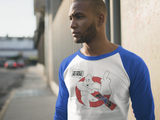 Far Q Buster "I ain't afraid of no hoax"- 3/4 Raglan